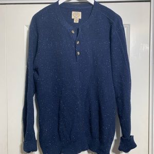 St. John’s Bay speckled Henley waffle knit sweater size XL
